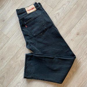 Levis 501 Straight Leg Button Fly Original Fit Jeans Dyed Black 34x30